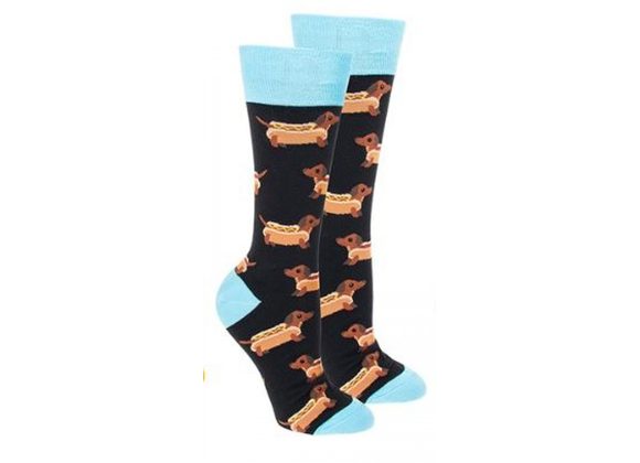 Dachshunds Socks by Sock Society - BLACK