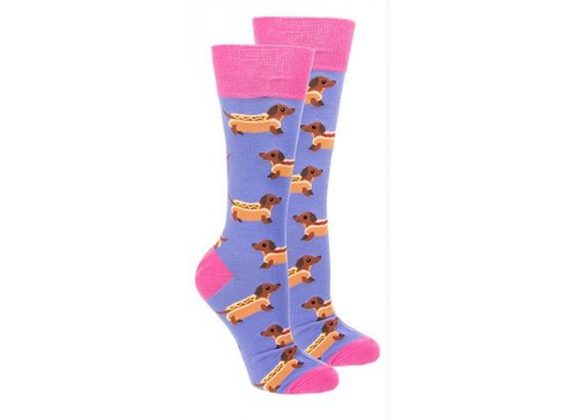 Dachshunds Socks by Sock Society - MAUVE