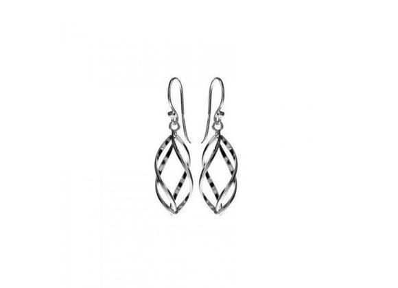 925 Silver open twirl drop Earrings