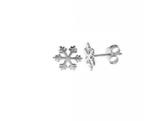 925 Silver Snowflake Stud Earrings
