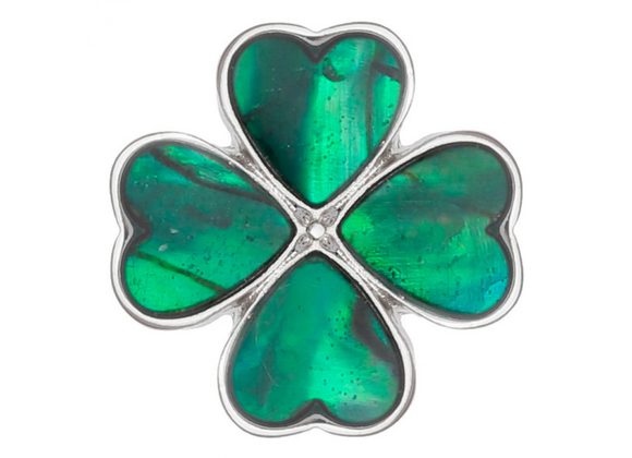 Four Leaf Clover Pin Badge by Tide Jewellery