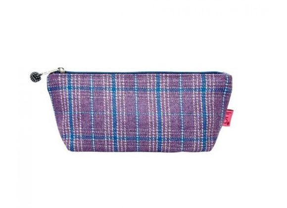 Heather Check short Cosmetic Bag