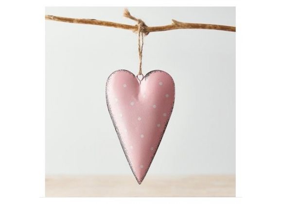 Pink Heart Metal Hanging Decoration