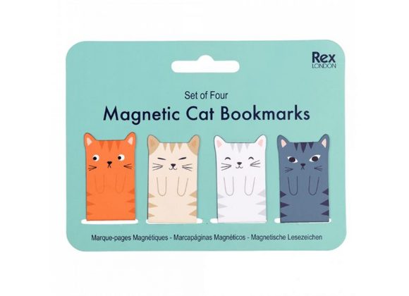 MAGNETIC CAT BOOKMARKS (SET OF 4)