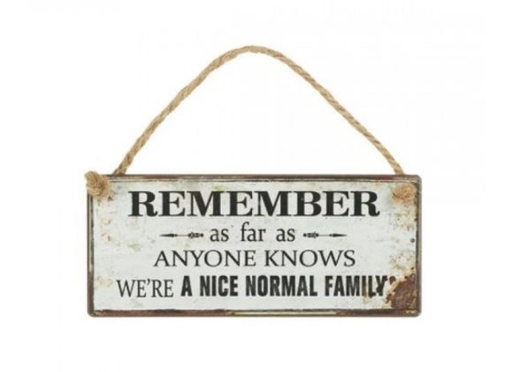 Nice Normal Family hanging sign