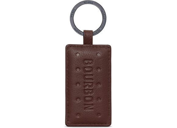 Bourbon Biscuit Brown Leather Keyring by Yoshi