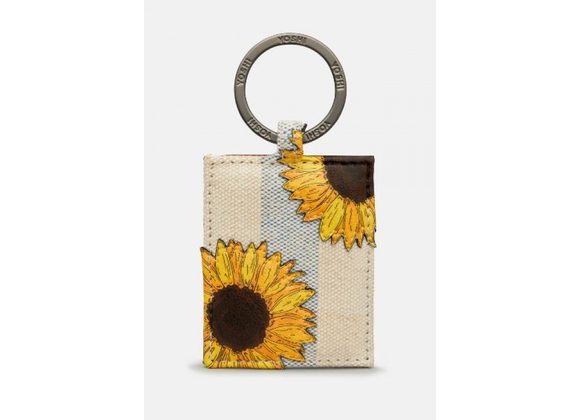 Sunflower Bloom Leather Keyring by Yoshi