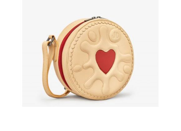 Jammie Dodger biscuit cream leather cross body bag by YOSHI