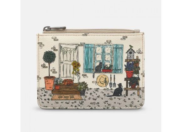 Country Cottage Zip Top Leather Purse by YOSHI