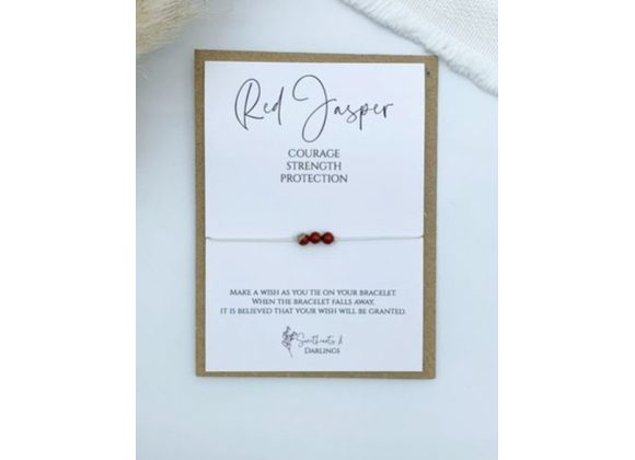 Red Jasper Wish Bracelet by Sweethearts & Darlings