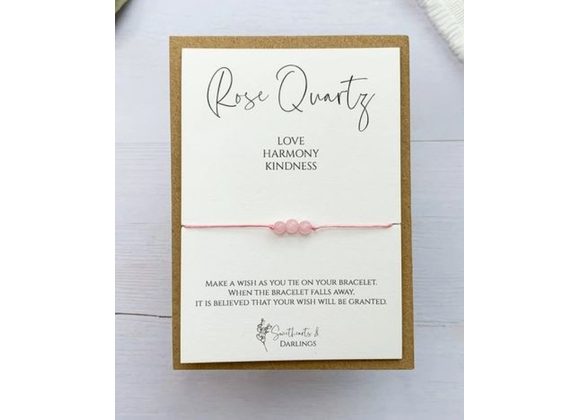 Rose Quartz Wish Bracelet by Sweethearts & Darlings