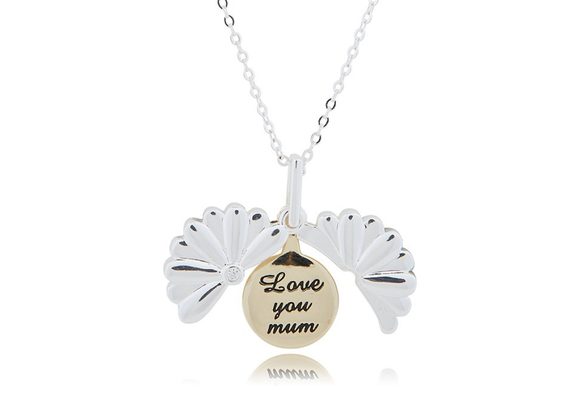 Two Tone Flower Necklace with secret Mum message