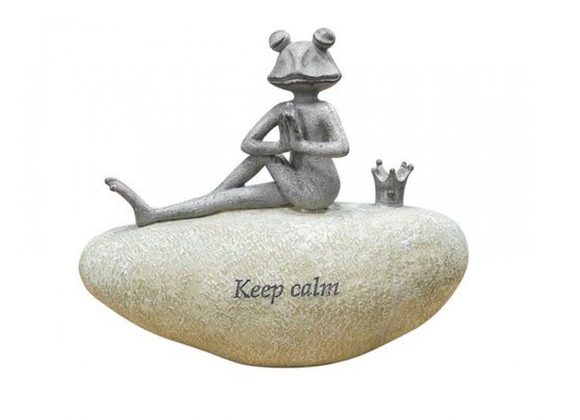 Keep Calm Frog on Stone by Country Living
