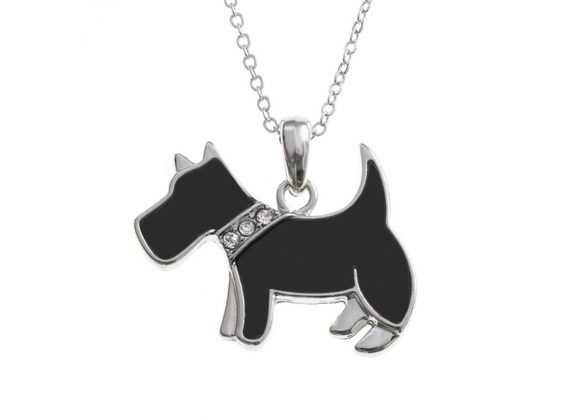 Black Scottie Dog Pendant by Wish Jewellery