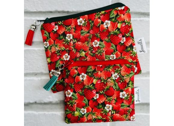 Strawberry fabric Coin Purse / Pouch 