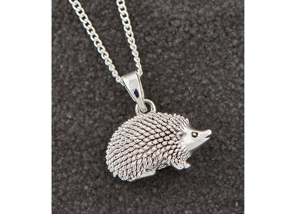 Small Silver Plated Hedgehog Necklace by Equilibrium