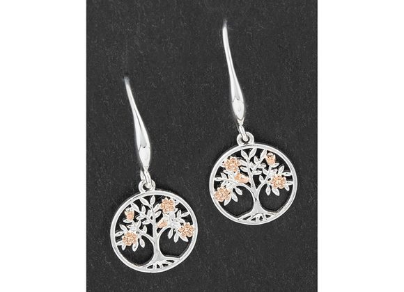 Blossom Tree of Life Two Tone Earrings by Equilibrium