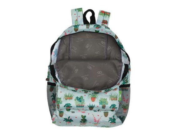 Mint House Plants Lightweight Foldable  Backpack by Eco Chic