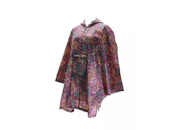 Purple Thistle Foldable Poncho By Eco Chic