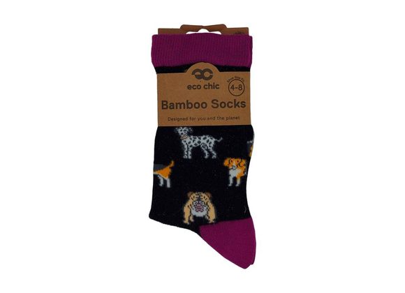 Black Dogs Bamboo Socks 4-8 