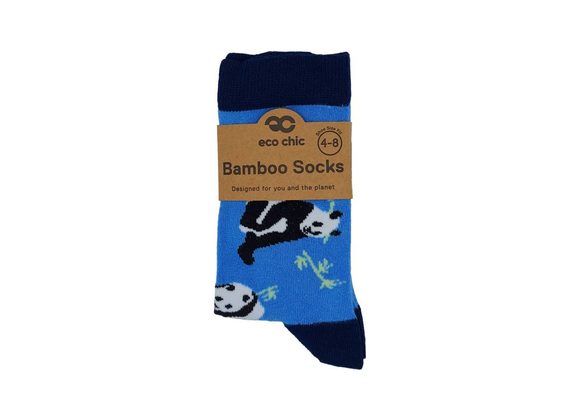 Blue Panda Bamboo Socks 4-8 