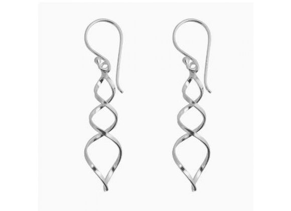 925 Silver swirl drop Earrings