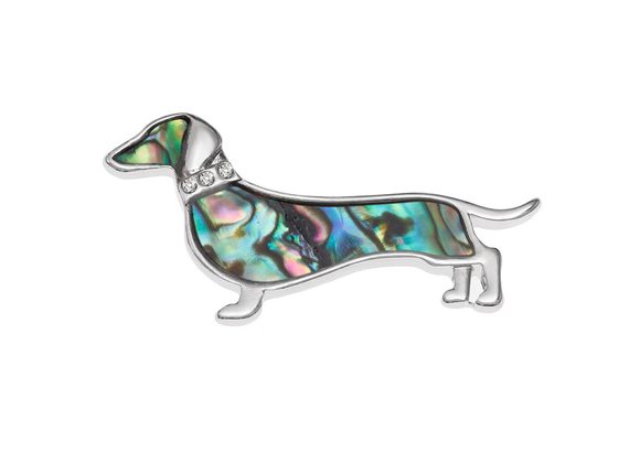 Dachshund Pin Badge by Tide Jewellery