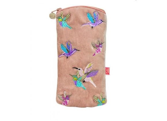 Hummingbird Glasses Pouch by Lua - Dusky Pink