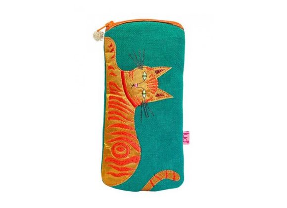 Ginger Cat Glasses Pouch by Lua - Marine Green