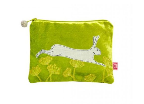 Leaping Hare Purse - Lime Green