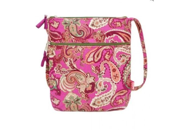 Small Pink Paisley Cross Body Bag by Lua