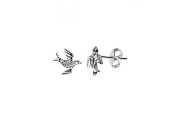 925 Silver Swallow Stud Earrings