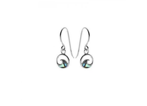 925 Silver Small Wave design Drop Earrings