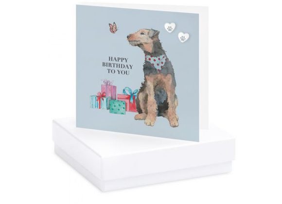 Boxed Dog Card & Earrings Card by Crumble & Core