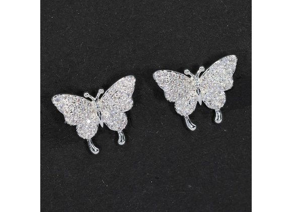 Silver Plated Butterfly CLIP-ON Earrings by Equilibrium