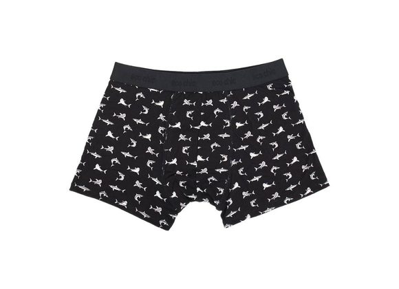 Eco Chic Black Shark Men's Bamboo Boxers - Medium 32