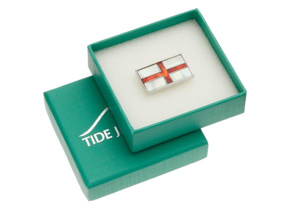 St. George's flag / English flag Pin Badge by Tide Jewellery