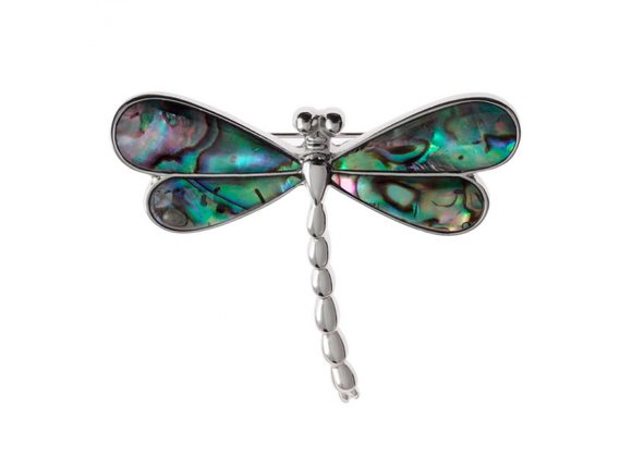 Dragonfly Paua Shell Brooch by Tide Jewellery