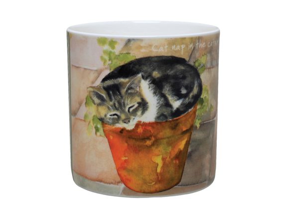 Tabby & White Cat (Cat Nip Nap) Mug by The Little Dog Laughed 