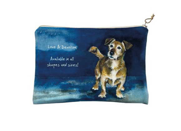 Terrier Large Zip Purse / Cosmetic Bag by The Little Dog Laughed