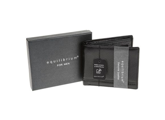 Genuine Leather Wallet with RFID Blocker by Equilibrium