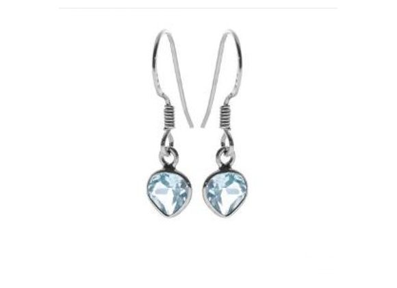 925 Silver & Blue Topaz Teardrop Earrings