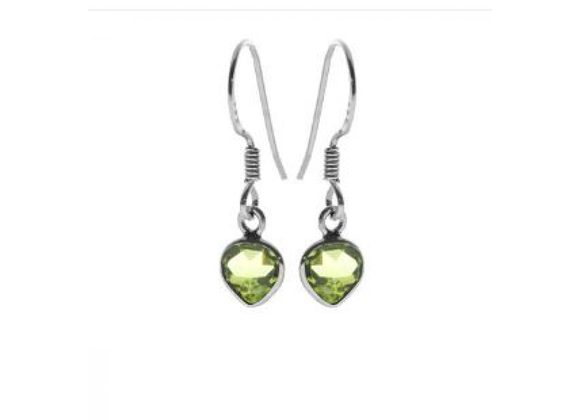 925 Silver & Peridot Teardrop Earrings