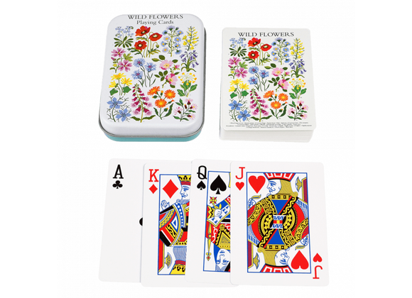 Wild Flowers -  Playing Cards in a Tin