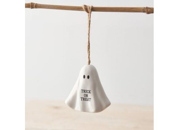 Trick or Treat ceramic Ghost Hanger