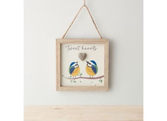 Tweet Hearts Blue Tit Plaque