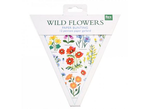 Wild Flowers Paper Bunting (3 metres)