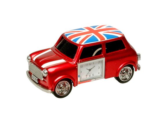 Red Car Miniature Clock