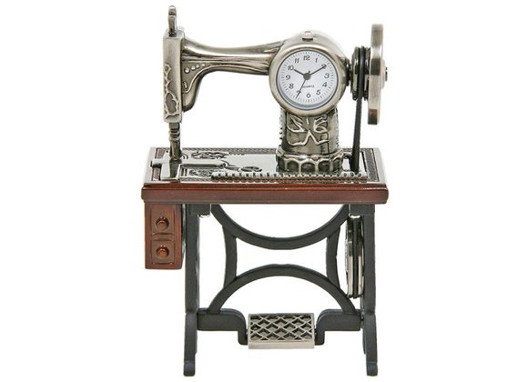 Sewing Machine Miniature Clock