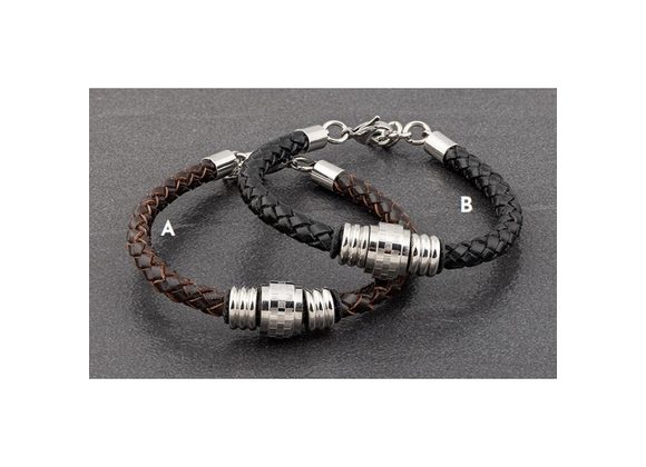 Gents Leather Bracelet by Equilibrium